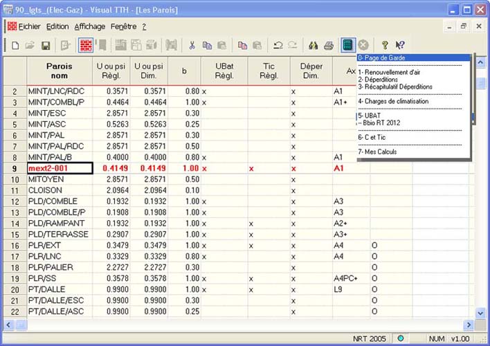 Logiciel RT 2012 - FAUCONNET INGENIERIE SAS - Visual TTH